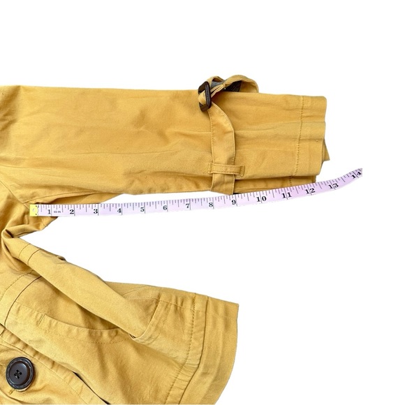 American Rag Womens Size Medium Utility Zip Button Up Coat Jacket Top Mustard - Picture 5 of 6